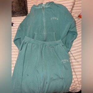 PINK Mint Green Hoodie & Sweatpants Set